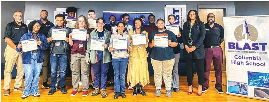 Sixteen Columbia High School students from the school’s BLAST (Building Lasting Aerospace and STEM Trajectories) national defense magnet program have earned certifications in recreational drone usage from the Federal Aviation Administration (FAA).