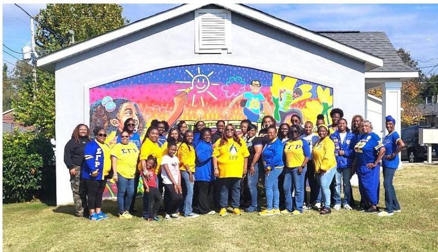Sigma Gamma Rho Sorority performed Community Service at St. Lawrence Place