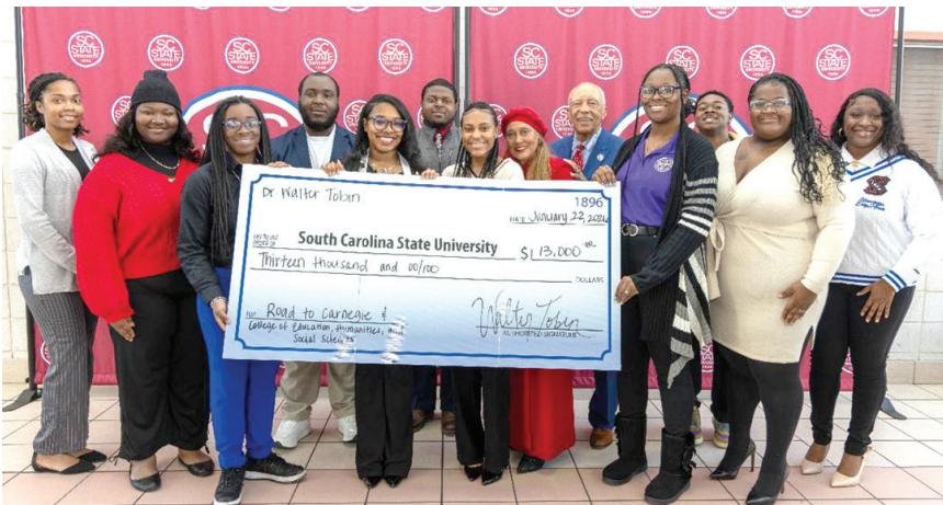 Retired educators donate  $ 13,4000 to SC State’s College of Education, Humanities and Social Sciences, Concert Choir