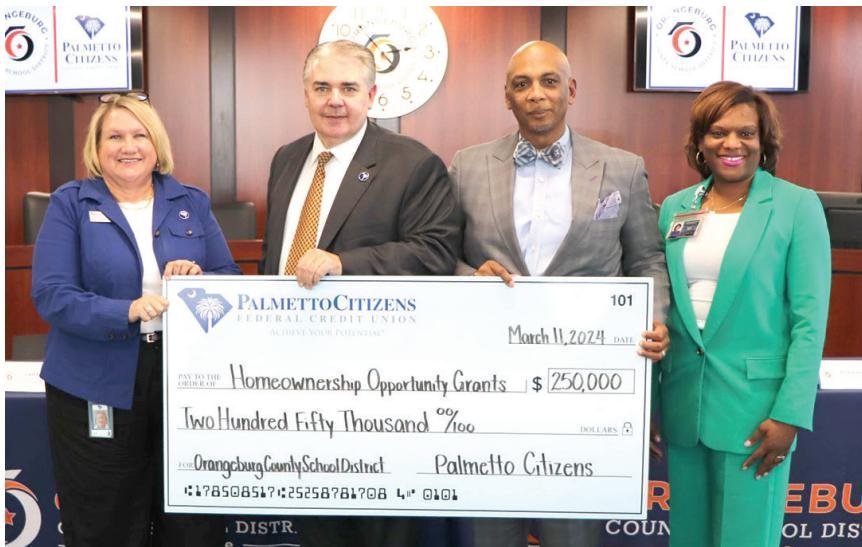 Palmetto Citizens commits  $ 230,400 to Orangeburg School District Staff Homeownership Grants