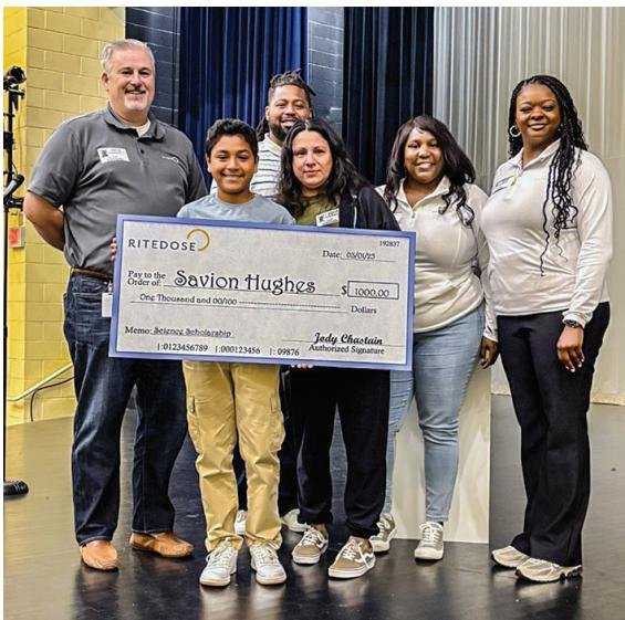 Hand Middle Student receives  $ 1,000 Ritedose Pharmacy Scholarship