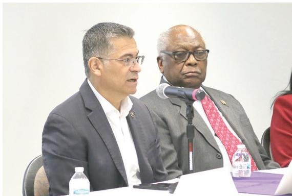 Rep. James Clyburn and US Health & Human Services Secretary Xavier Becerra visits Columbia College