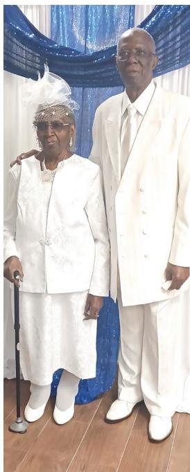Melvina & Nathaniel Moyd Sr. celebrate  7 2 ^ { \mathbf { n d } } anniversary