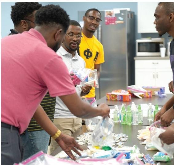 Local Alpha Phi Alpha Fraternity chapter celebrates 40 years in Columbia by providing more than 300 hygiene kits to area shelters