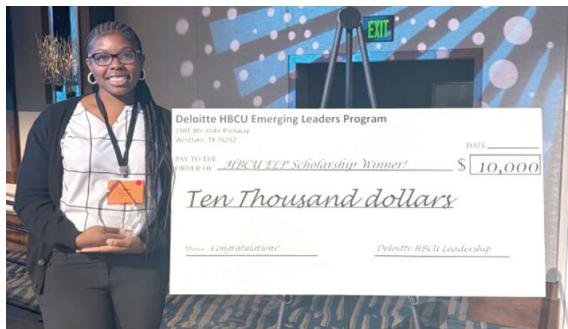Voorhees University student Janae Nicholas awarded  $ 10,000 Deloitte Emerging Leaders Scholarship