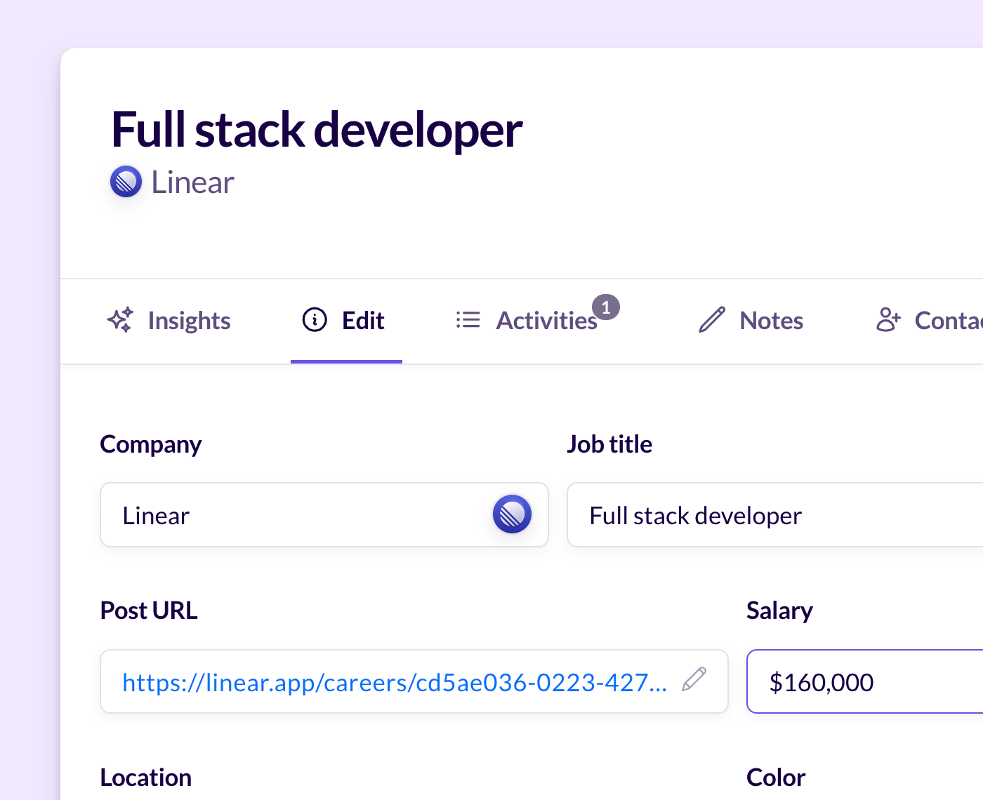 Effortless Job Tracking