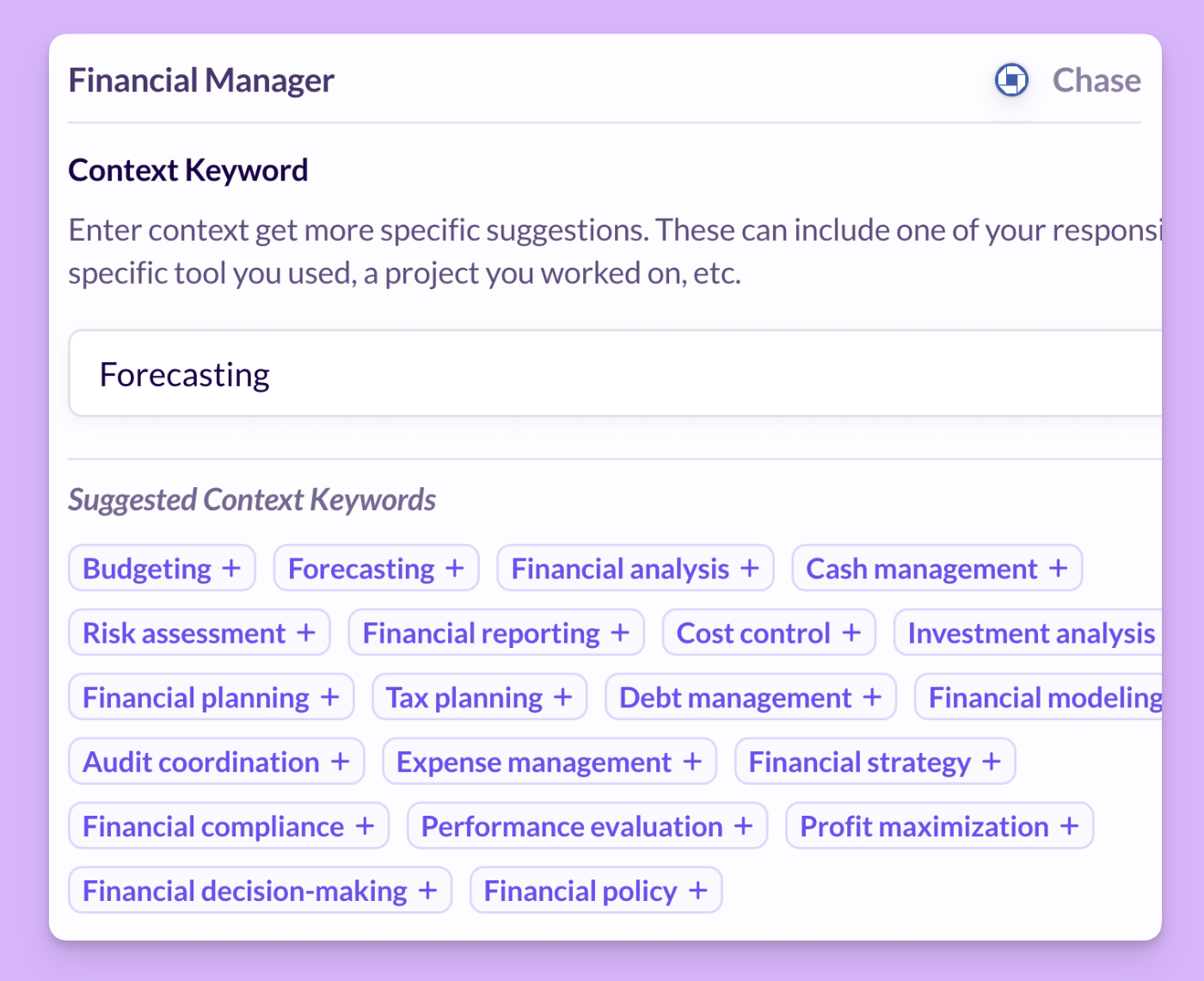 Complete your resume, faster