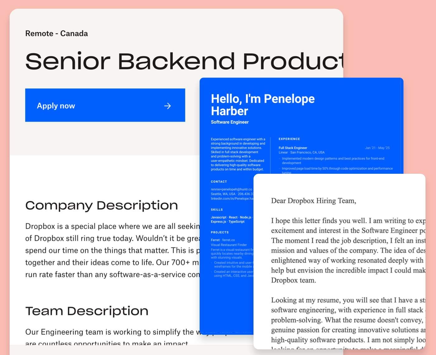 A custom resume and cover letter, for every application
