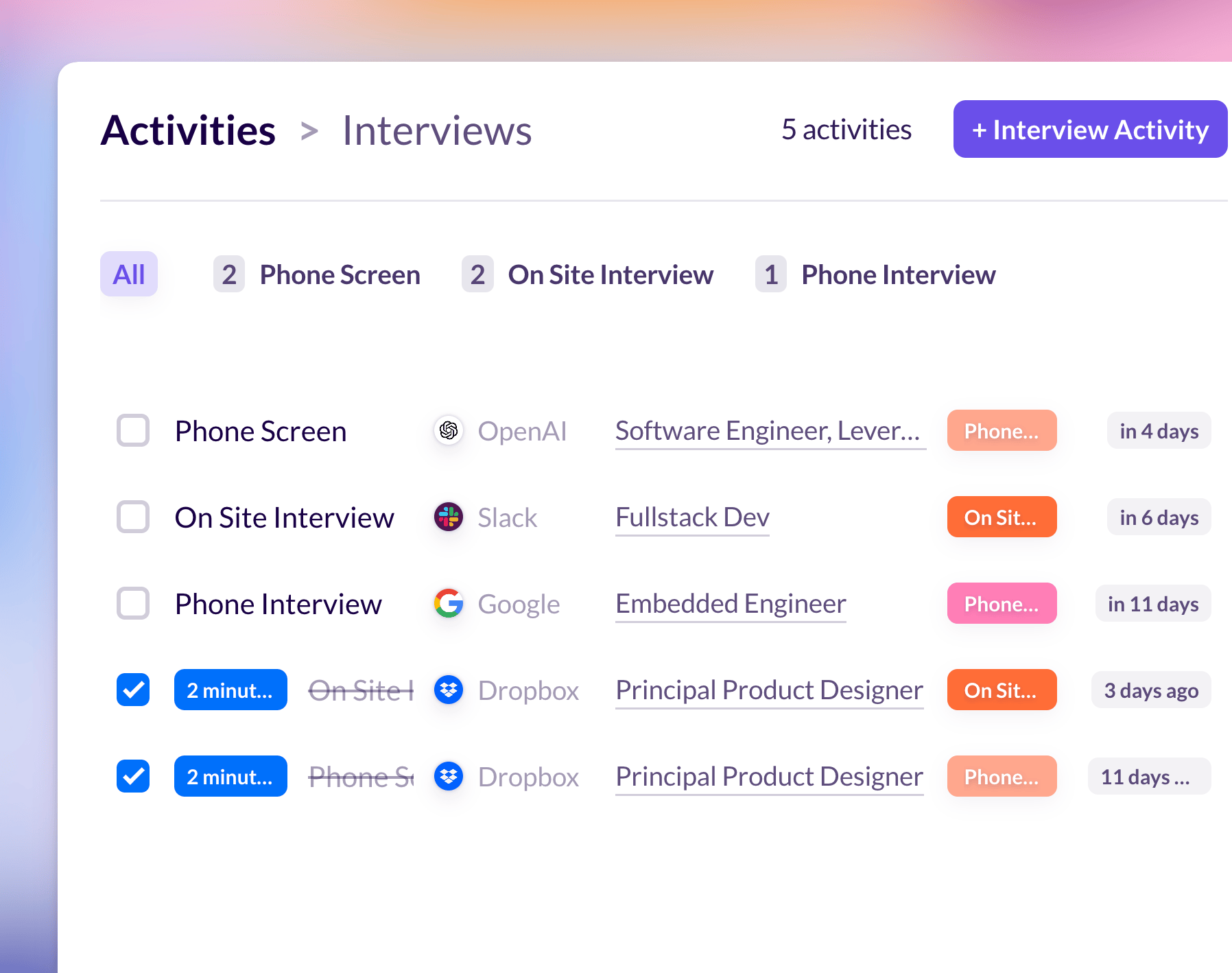 Interview Tracker