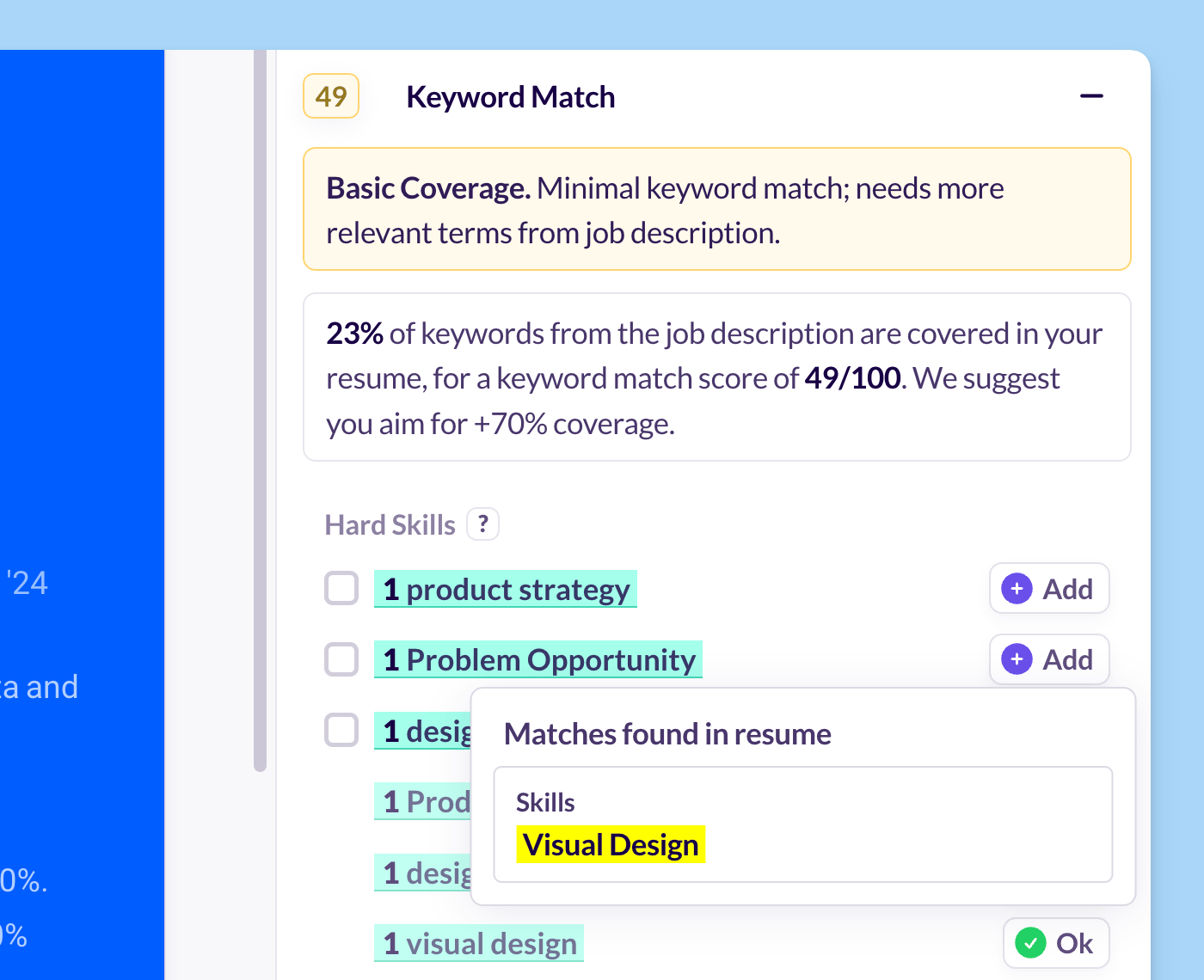 Get a Keyword Match score