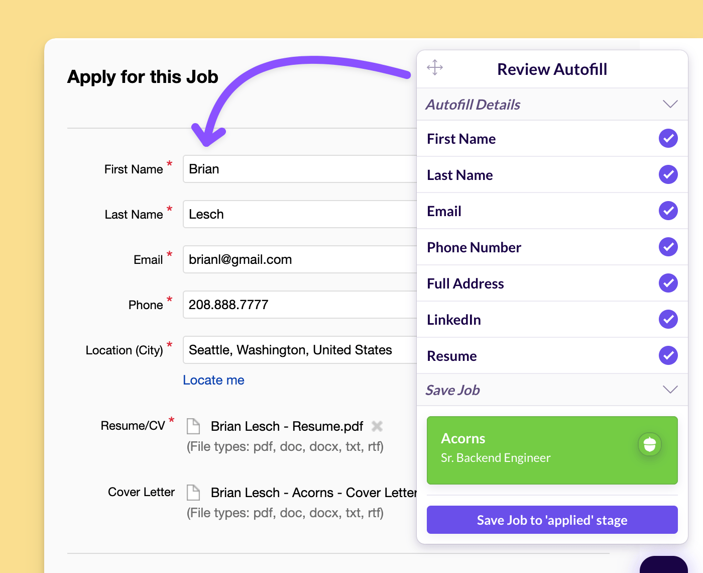 Fill Out Applications in Seconds