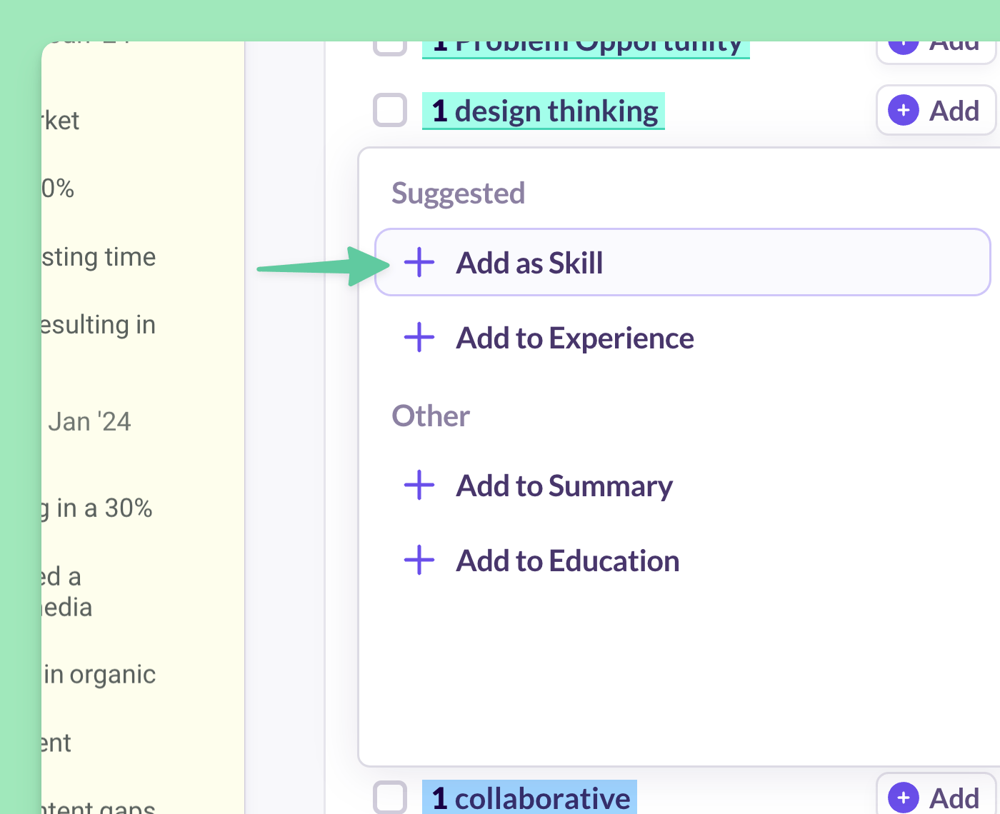 Insert Job-Tailored Skills in Seconds