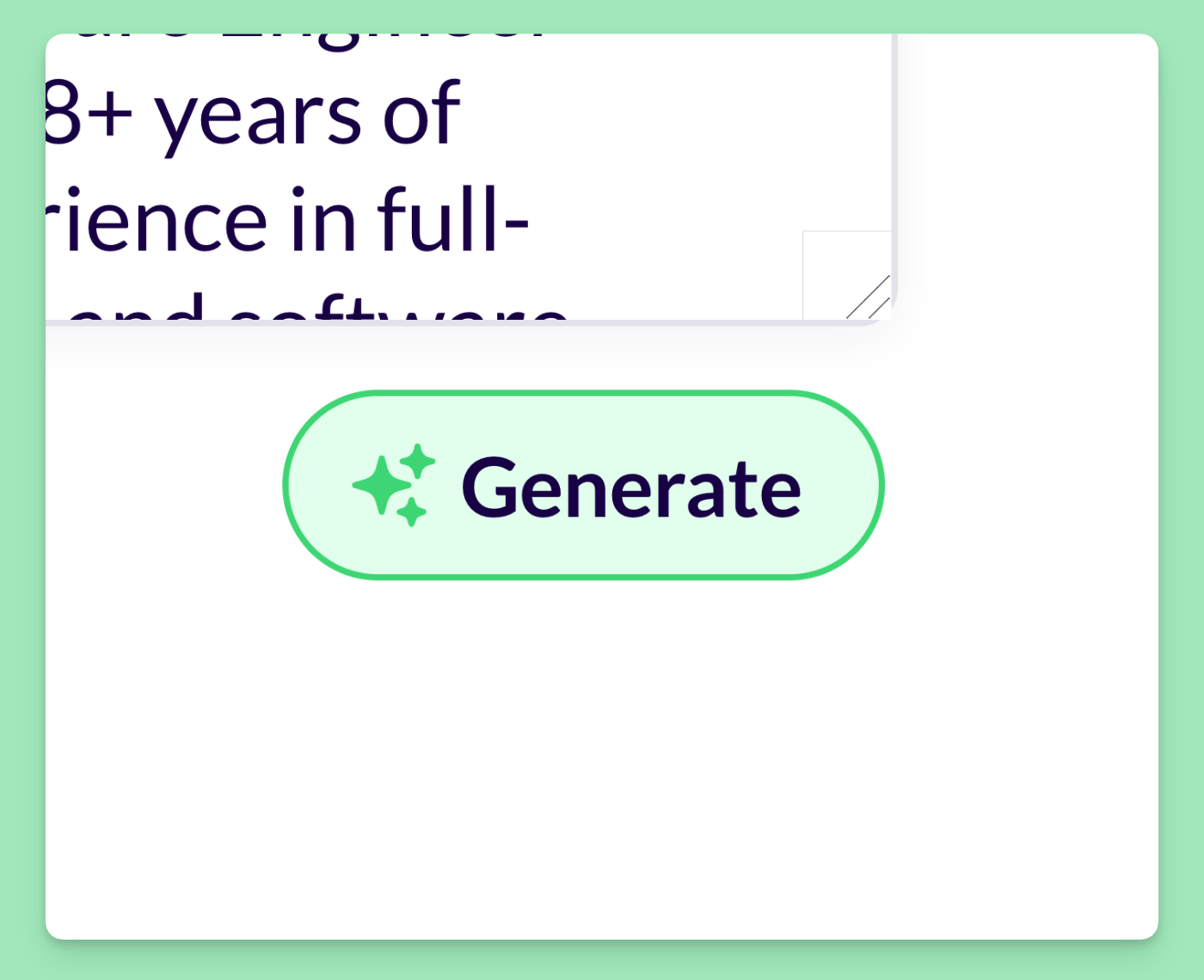 Create a resume summary in seconds