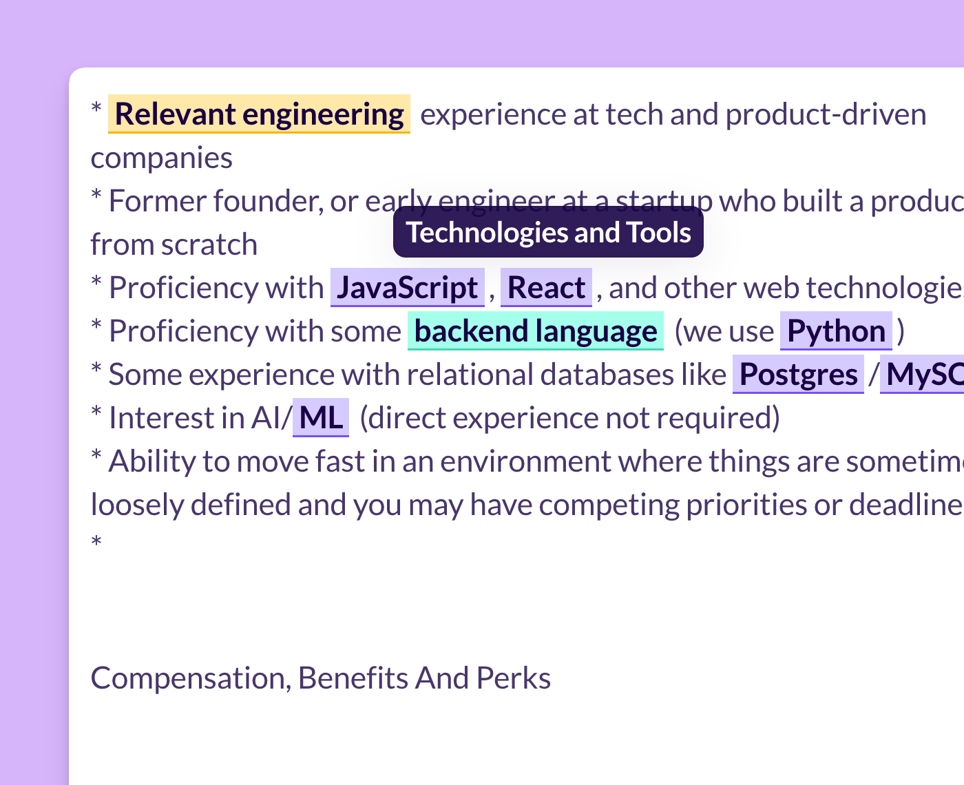 Choose the right keywords