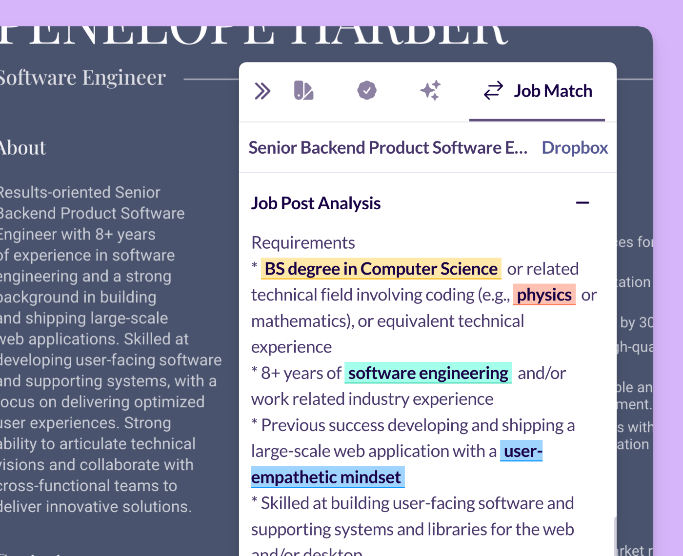 Tailor your summary to each application