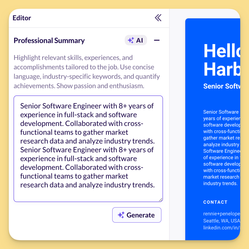 Resume Summary Generator
