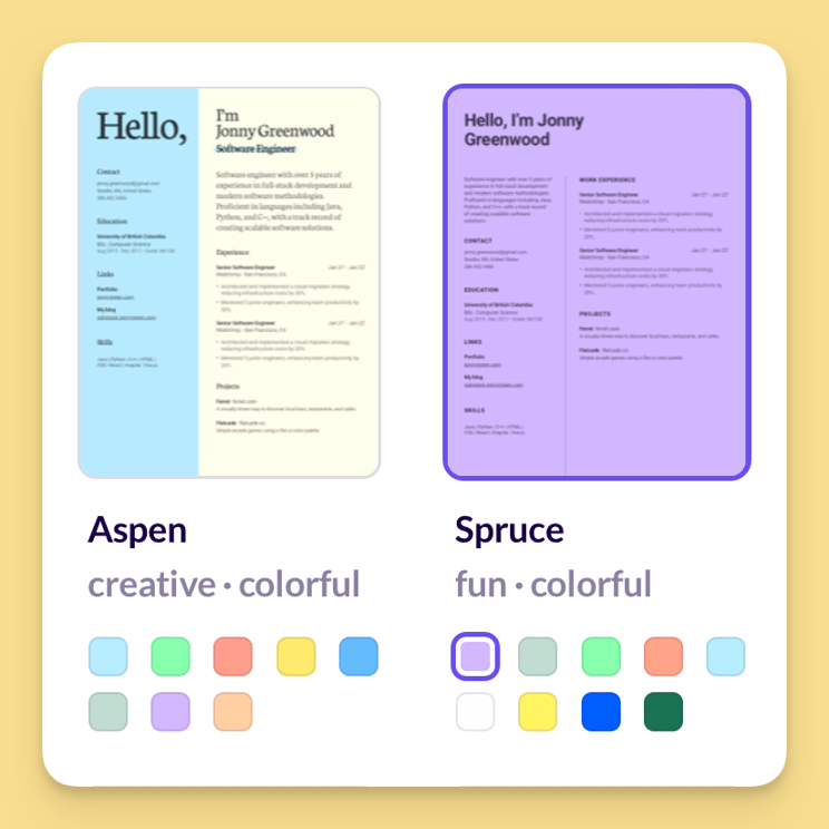 Gorgeous Resume Templates