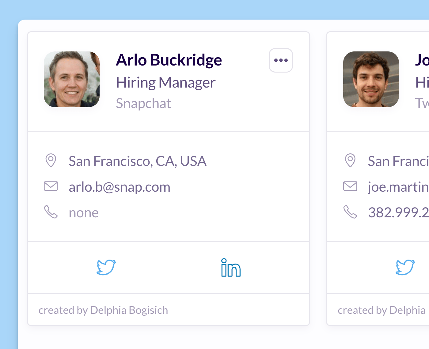 Manage your contact list