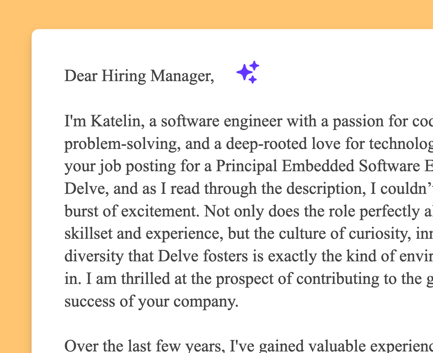 Create Your AI Cover Letter, Instantly