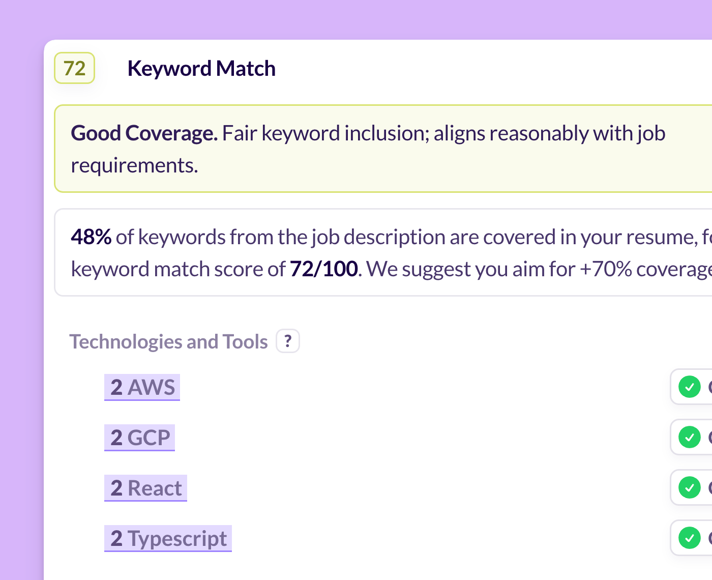 Match Keywords and More