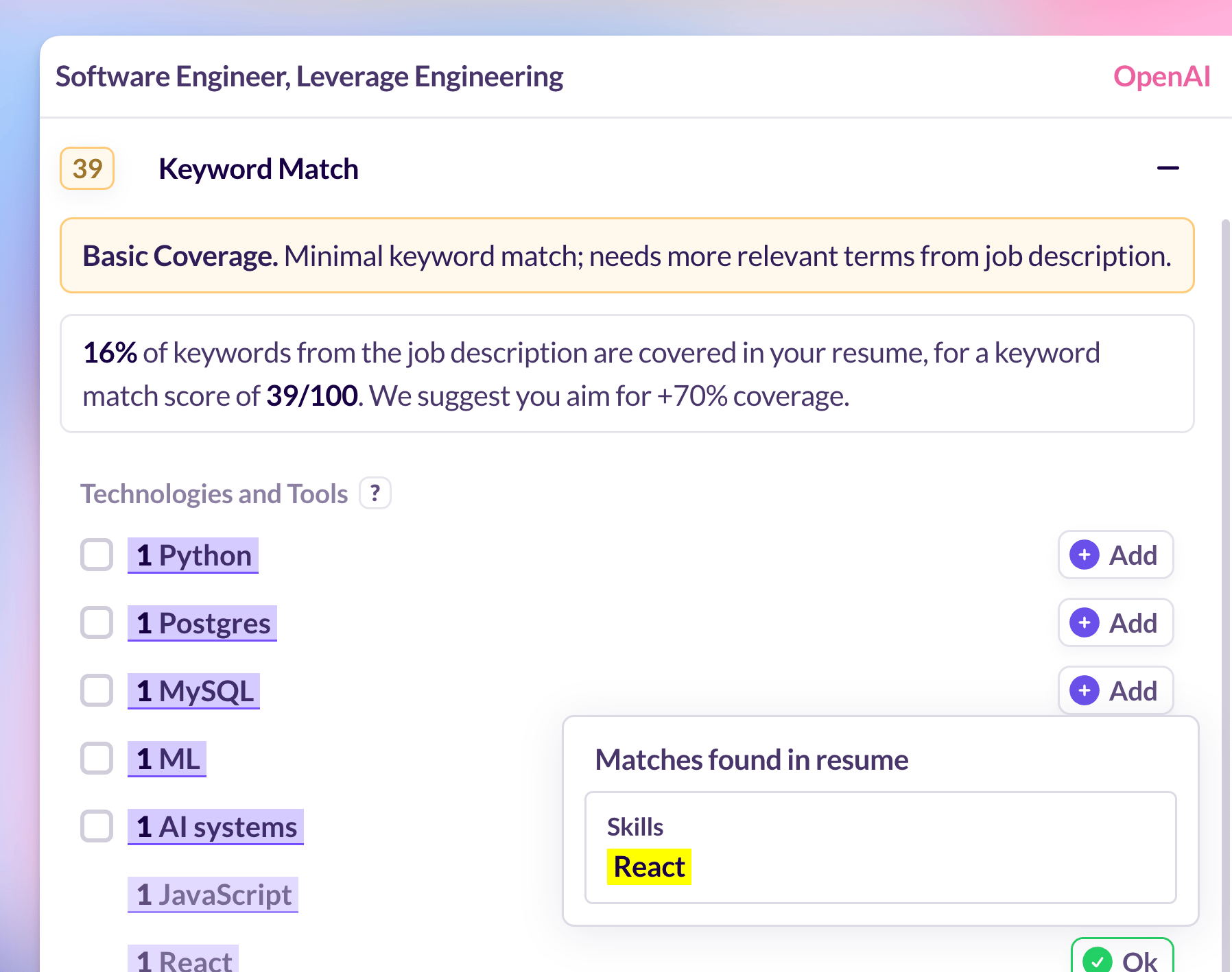 Resume Keyword Scanner