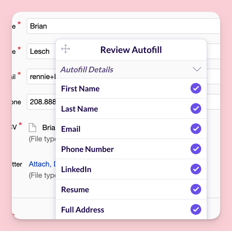 Application Autofill