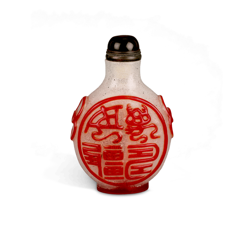 大清康熈年製高足杯 A RARE WUCAI 'MONTH' CUP KANGXI MARK AND PERIOD | 清康熙五彩