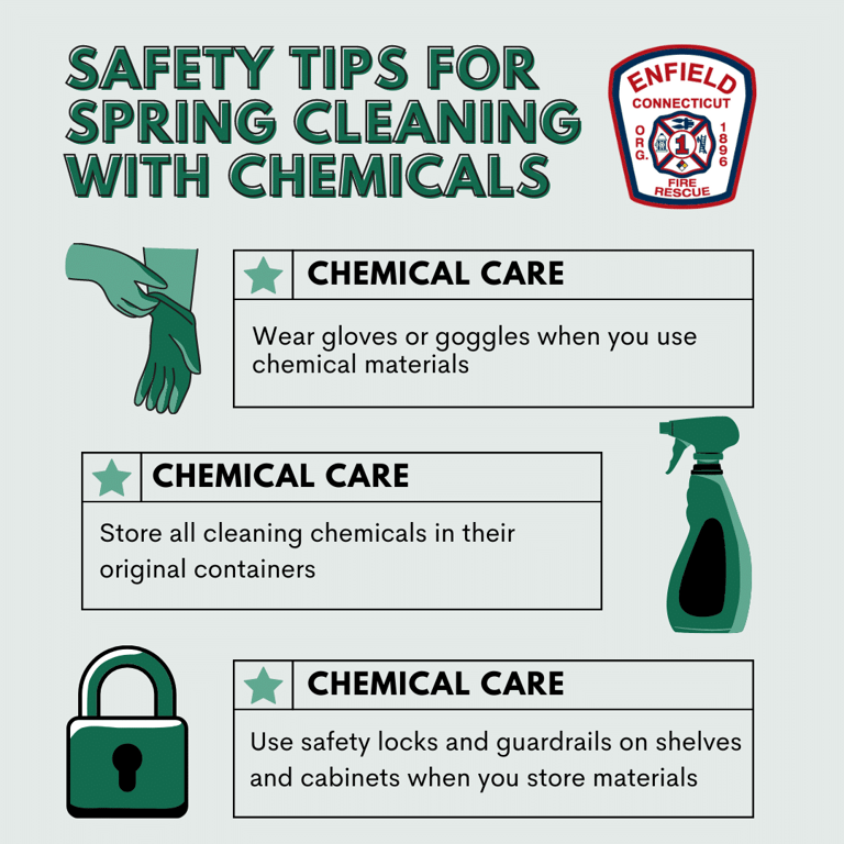 Enfield Fire District No.1 Reminds Residents of Household Chemical Safety During Spring Cleaning