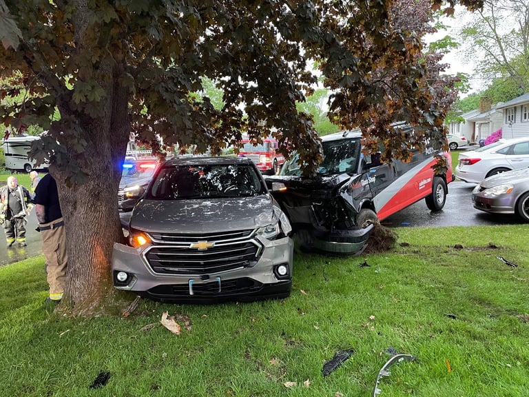 Enfield Fire District 1 Responds to Crash on Bass Drive 
