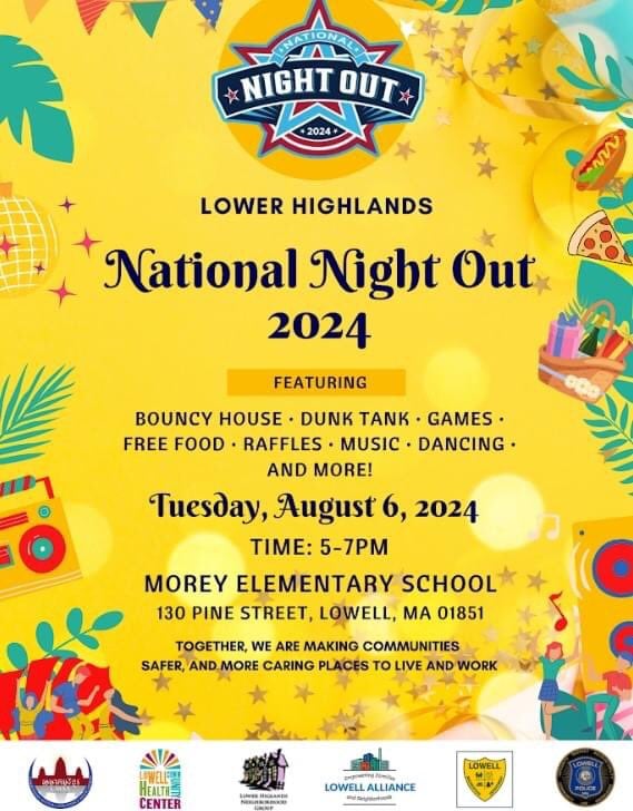 Lowell Police, in Partnership with City Neighborhood Groups, to Host National Night Out in the Acre and Lower Highlands