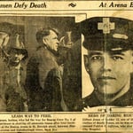 Story of a rescue performed by Ladderman Gilbert W. Jones, Ladder Story of a rescue performed by Ladderman Gilbert W. Jones, Ladder Co. 15, at Boston Arena, 238 St. Botolph St., in 1927.