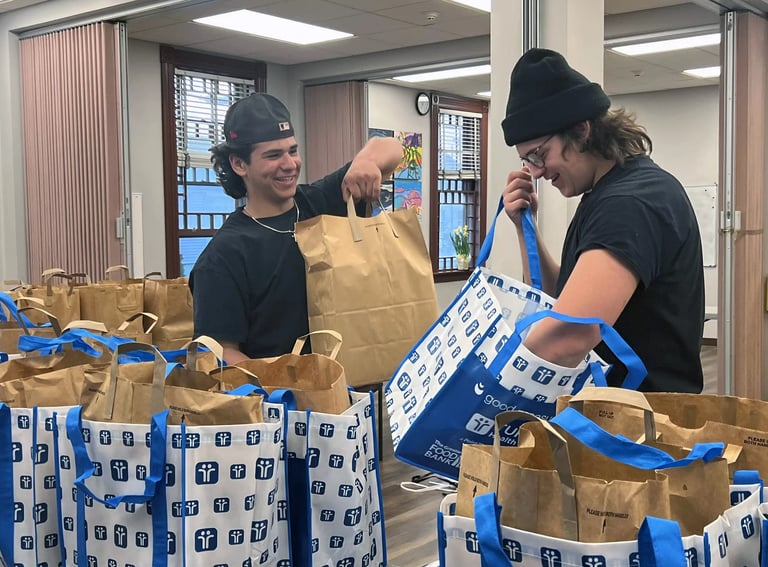 Northeast Metro Tech Student Athletes Help Out at Revere Food Pantry
