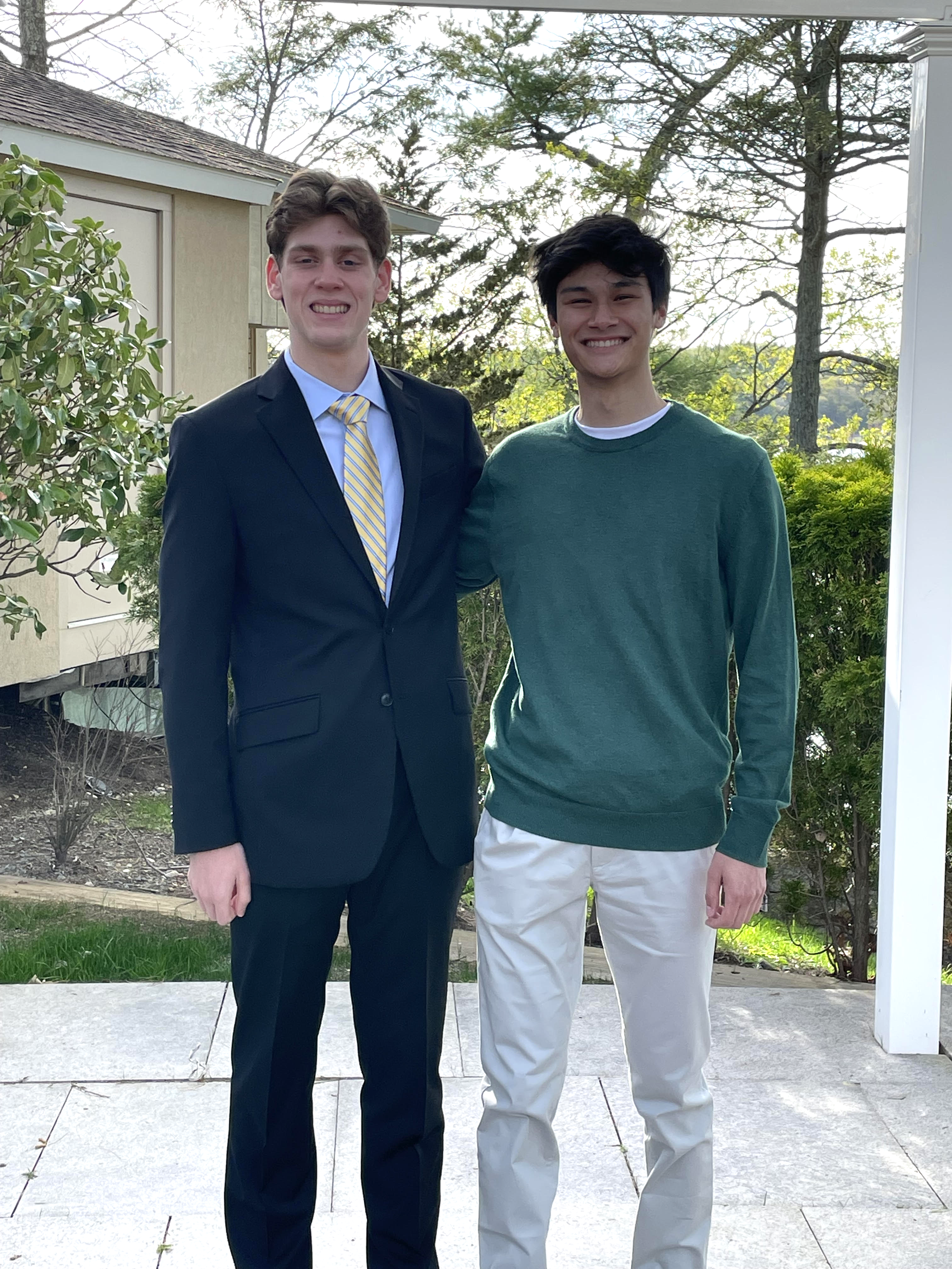 Gavin Hickey and Noah Lerner were among 24 student-athletes honored at the Hockomock League Scholar Athlete Dinner on Thursday, May 1.