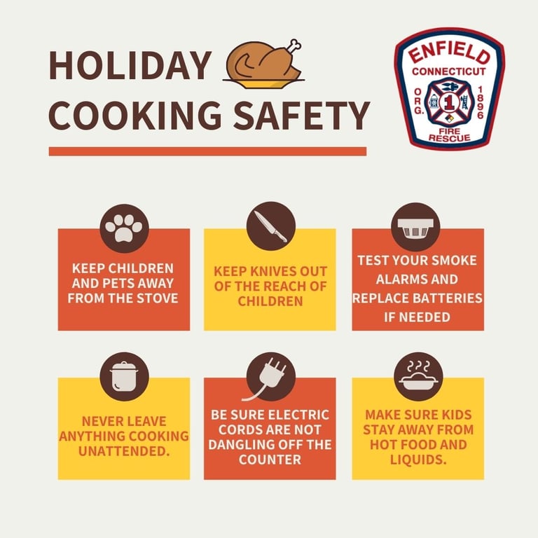 Enfield Fire District No. 1 Offers Cooking Safety Tips for the Holiday Season