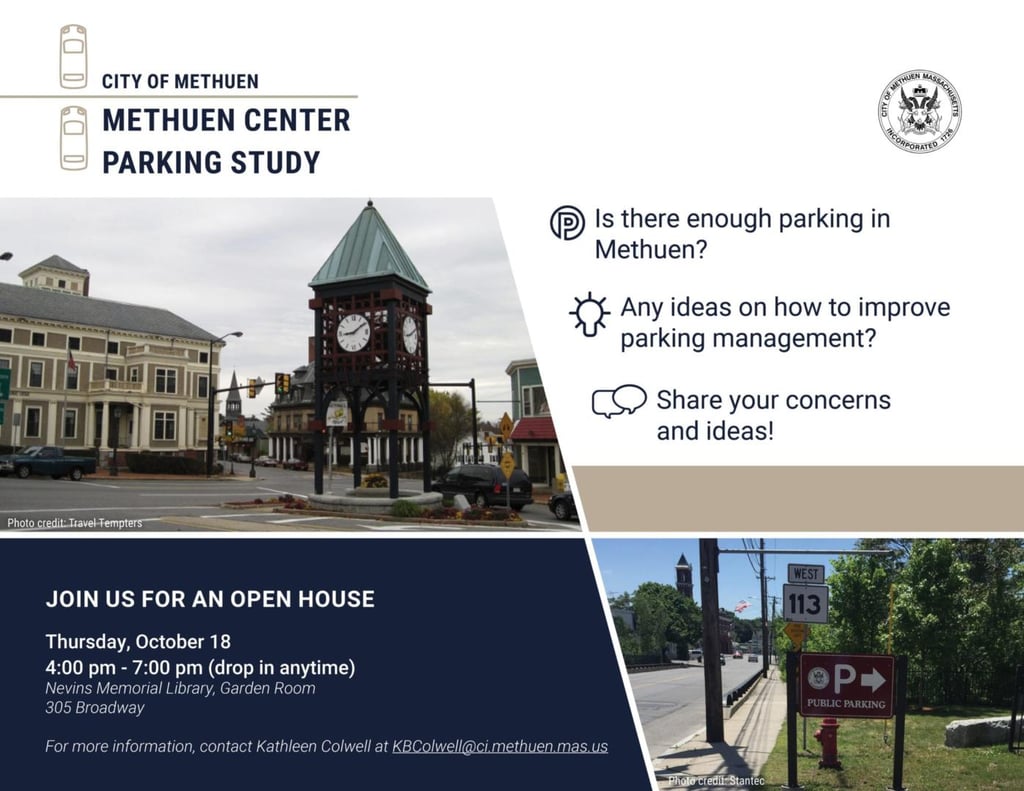 City of Methuen Parking Study - Open House Flyer