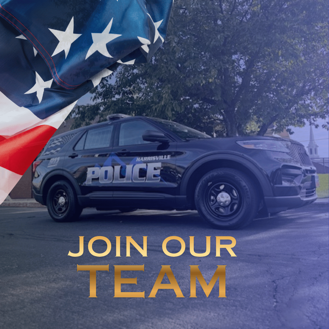 Harrisville City Police Car pictured at City Hall 