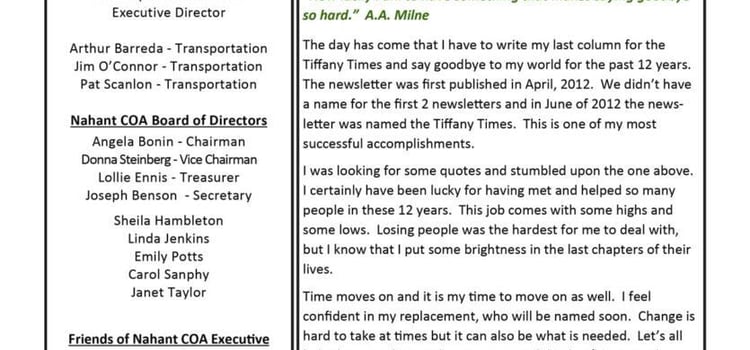 Front page of the December 2021 Issue of Tiffany Times