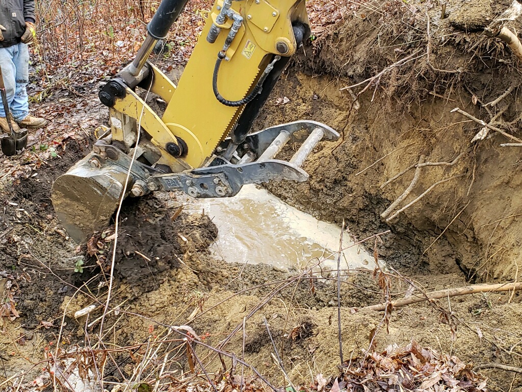 Groveland Water and Sewer was assisted at the site by with assistance from East Coast Excavating Inc. (Courtesy Photo)