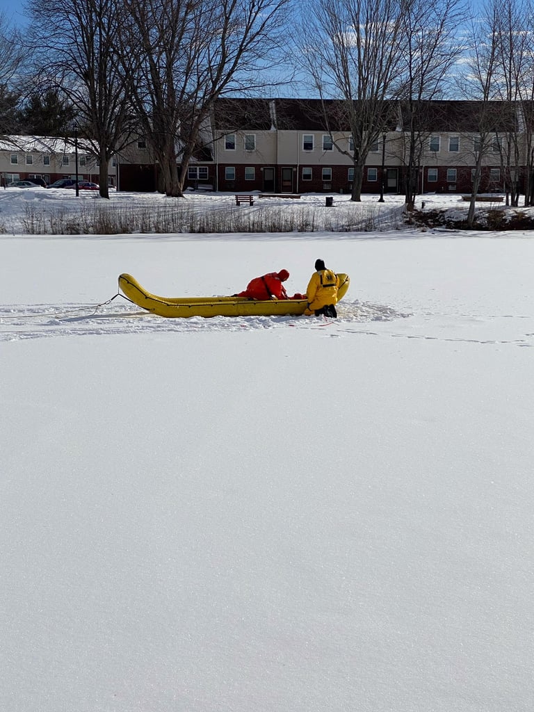 Enfield Fire District No. 1 Shares Photos from Joint Ice Rescue and Cold Water Rescue Training