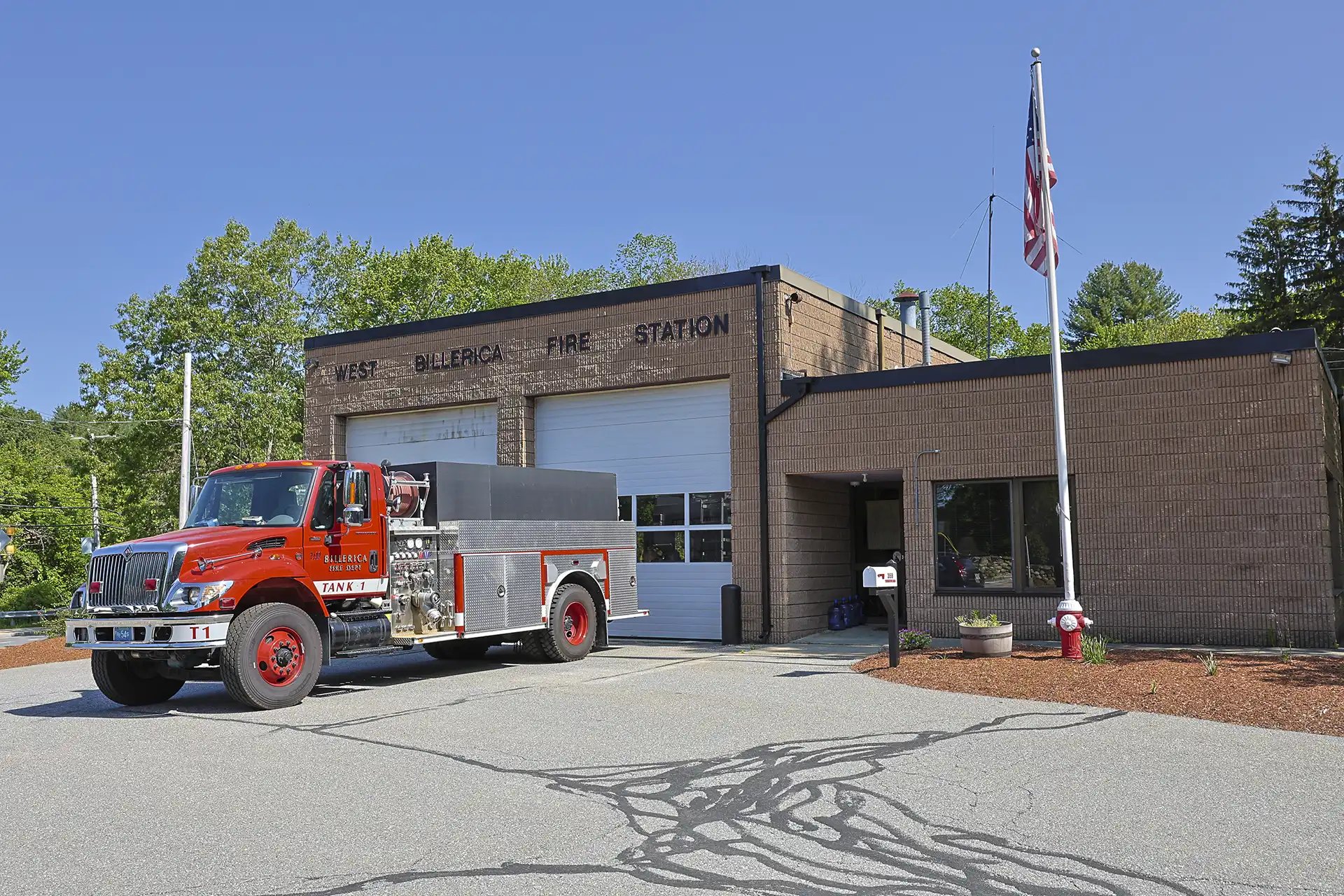 Exterior view of the Billerica Fire Department Headquarters.