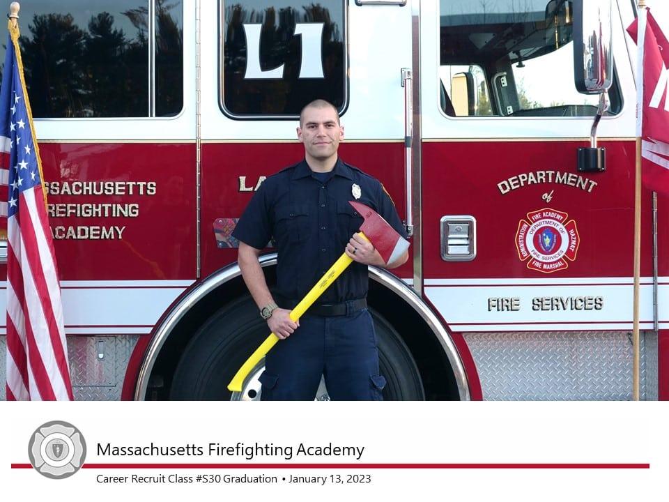 Ludlow Firefighter JonLuc Lavoie Graduates from Massachusetts