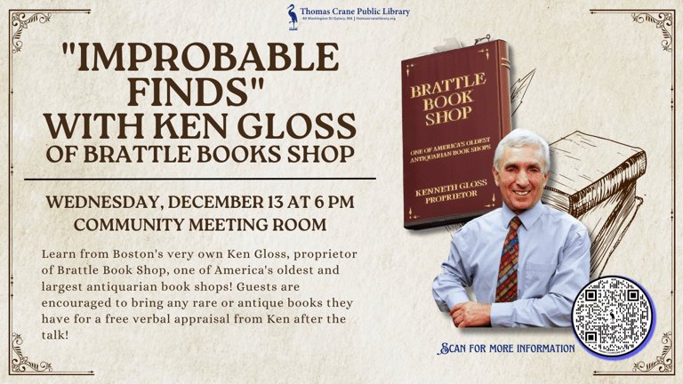 “Improbable Finds” with Ken Gloss of Brattle Book Shop