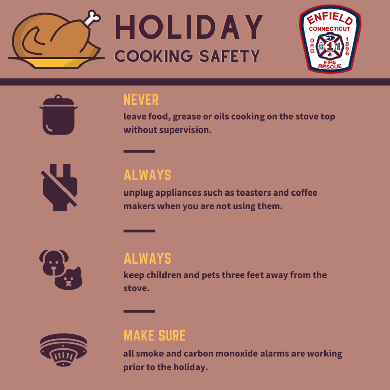 Enfield Fire District 1 Shares Holiday Cooking Safety Tips