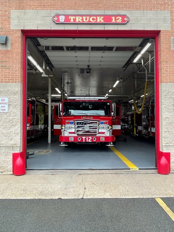 Enfield Fire District No. 1’s New Tower Ladder Arrives At Station