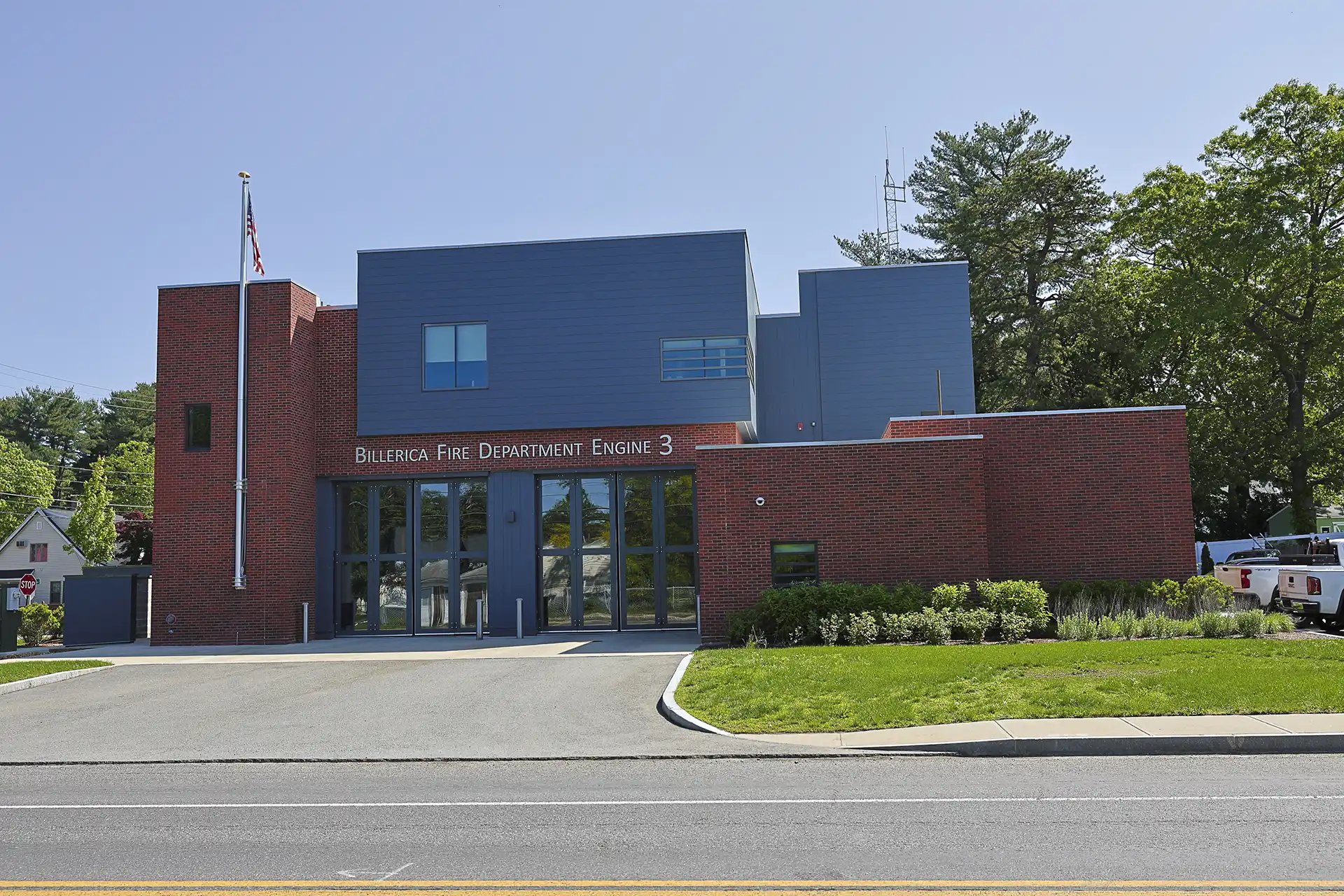 Exterior view of the Billerica Fire Department Headquarters.