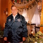 Retired Fire Captain Charles Rozanski, at home, in 1990.