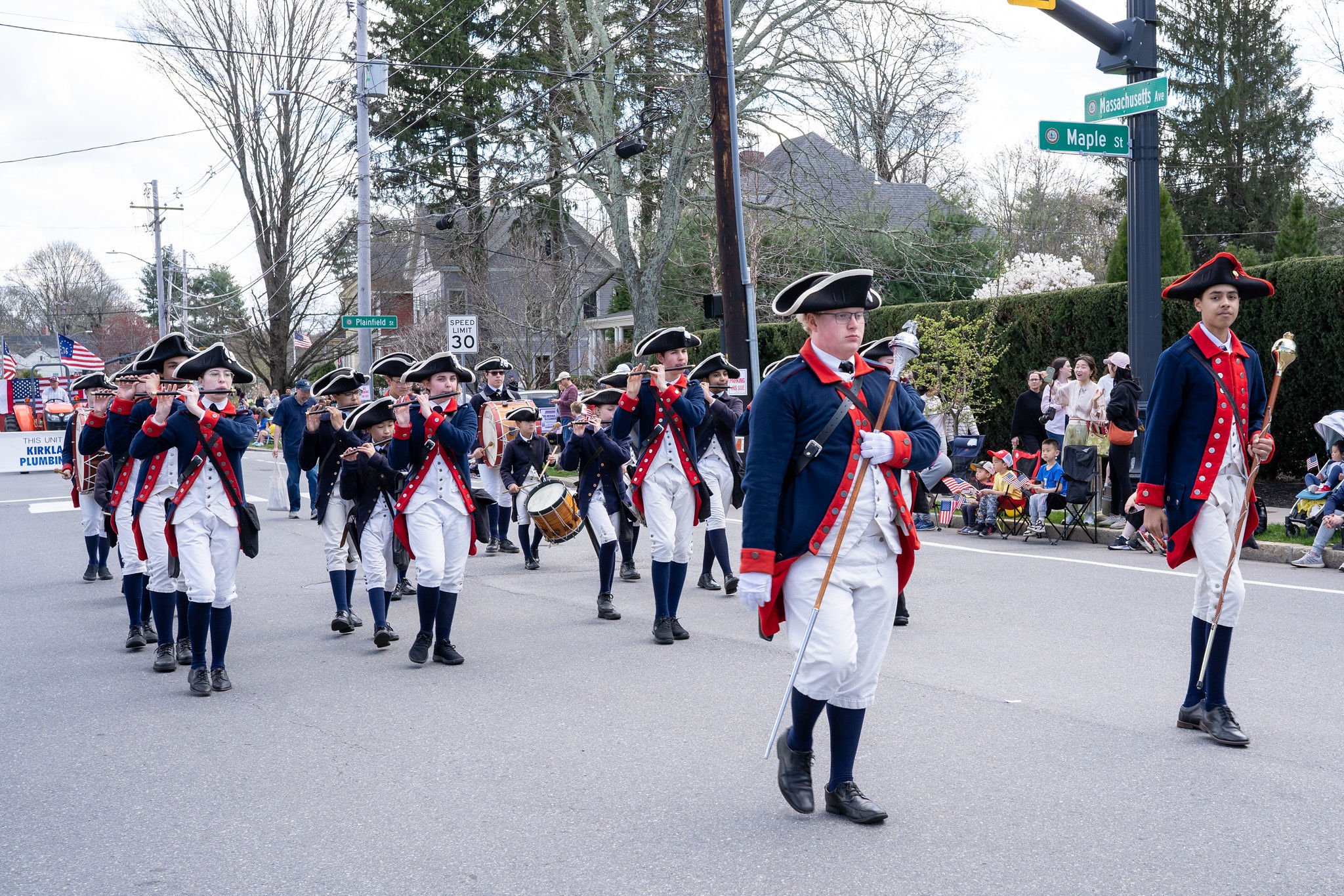 The William Diamond Junior Fife & Drum Corps at Lexington's annual Patriots' Day parade. (Photo Courtesy William Diamond Junior Fife and Drum Corps)