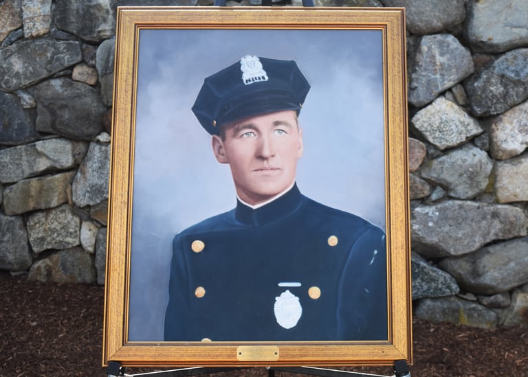 PHOTOS: Lowell Police Dedicate Hero Sign to Fallen Officer George Pearsall, Who Gave His Life in the Line of Duty in 1957