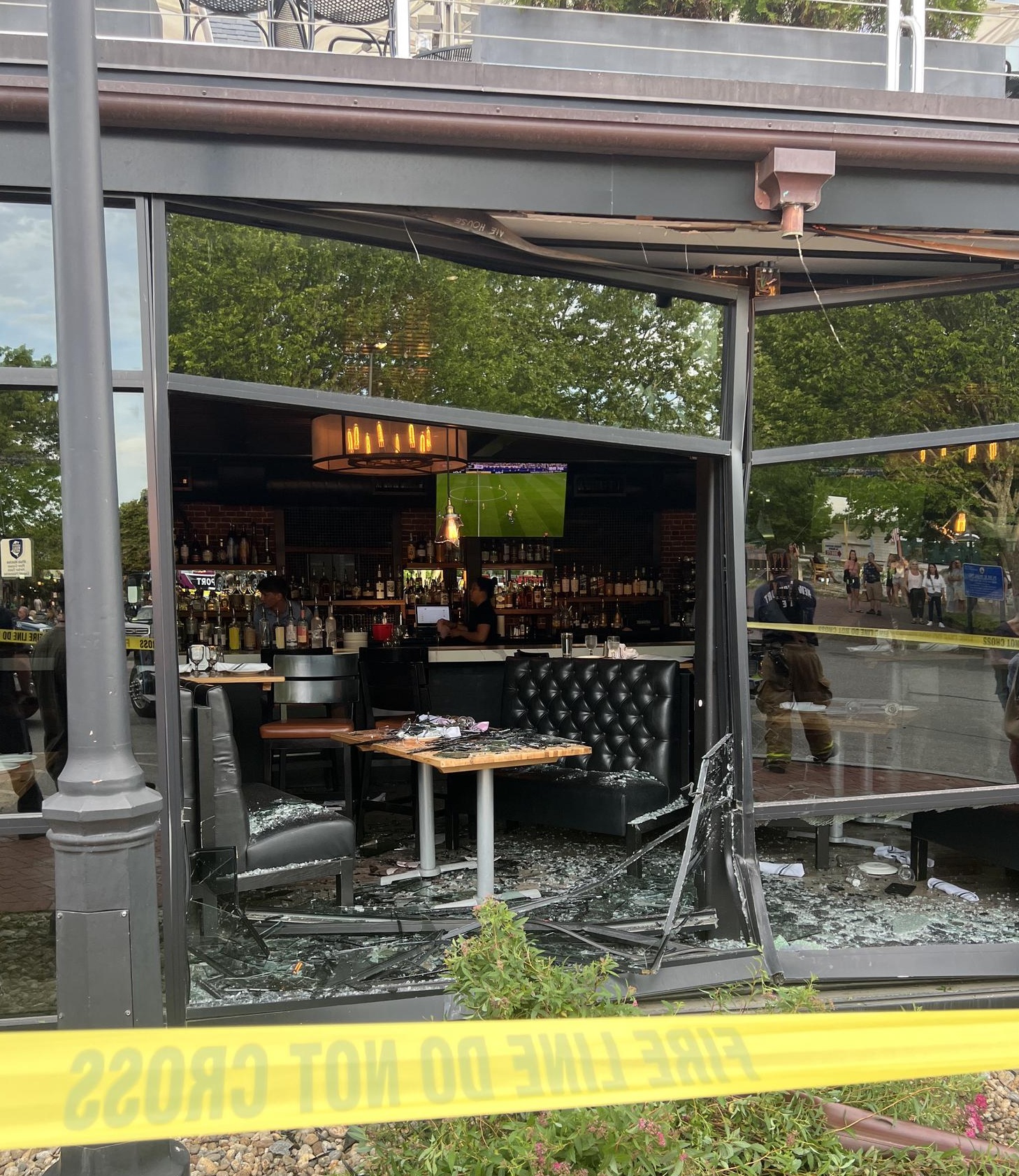 NEWBURYPORT — City Marshal Matthew Simons and Fire Chief Stephen H. Bradbury III report that a vehicle crashed intro a wall of a busy restaurant on Thursday evening, injuring multiple patrons inside.