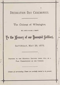 1875 Decoration Day program